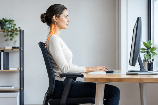 Ergonomische Sitzhaltung bei Nackendruck