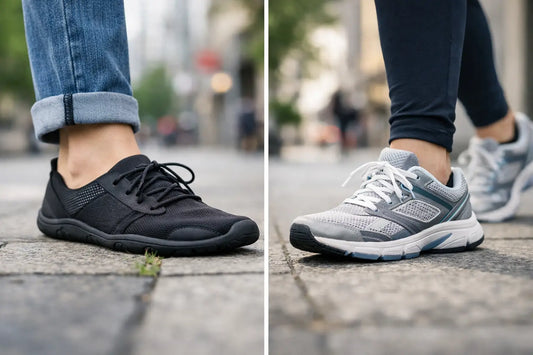 Barfußschuhe vs Dämpfungsschuhe im Alltag