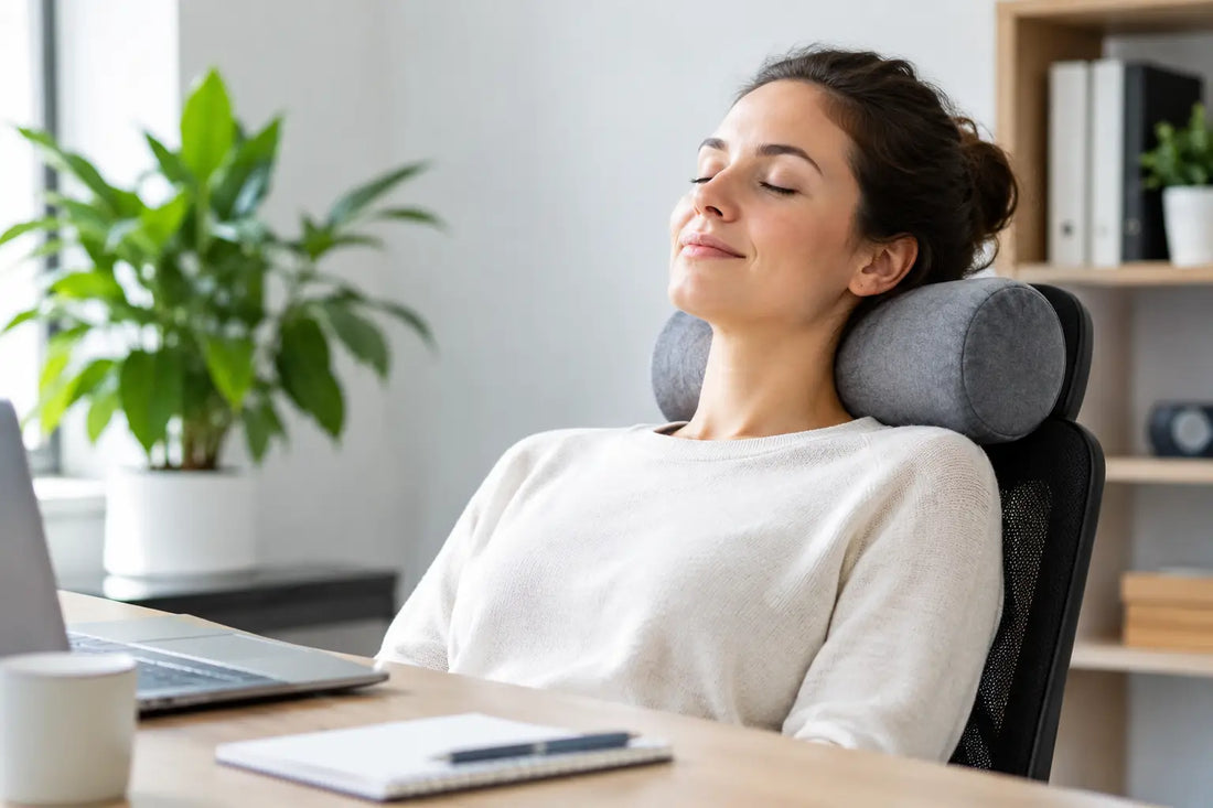Nackenrolle-Test bei Büroverspannung: Was hilft?