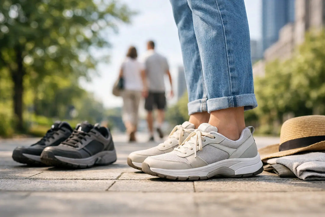 Schmerzarme Schuhe für langes Gehen finden